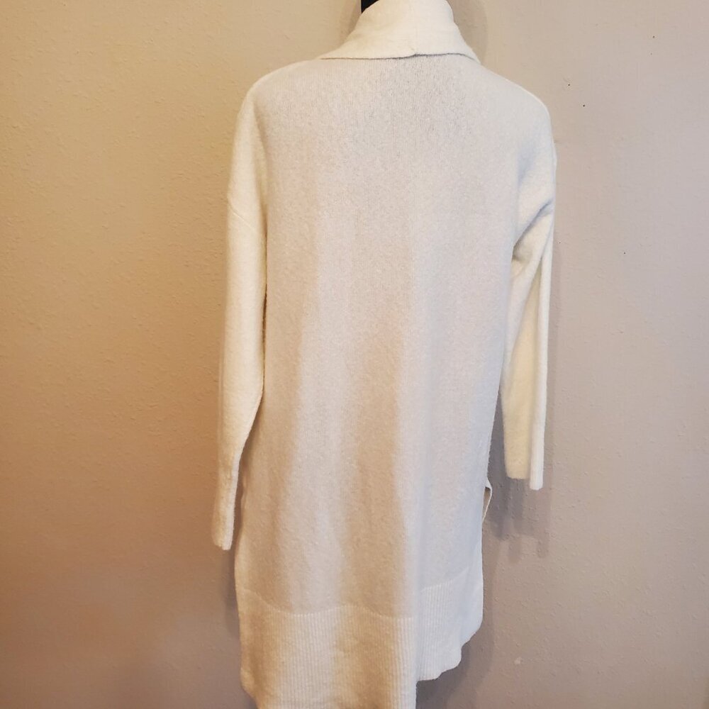 TAHARI Women's Ultra Lite Open Front Long Cardigan in Pearl Size XS/4. - Picture 7 of 14
